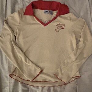 Vintage Collared Long Sleeve Top